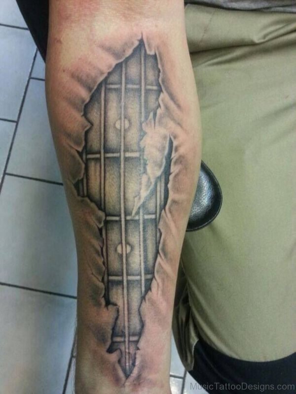 Bass Guitar Tattoo Design