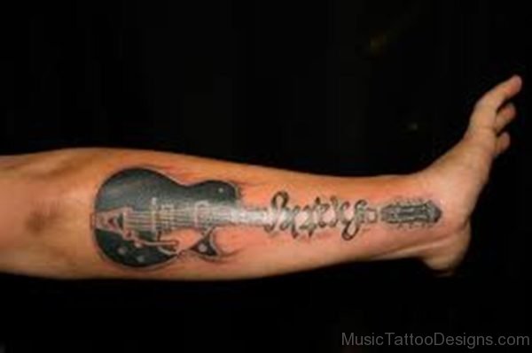 Beautiful Guitar Tattoo