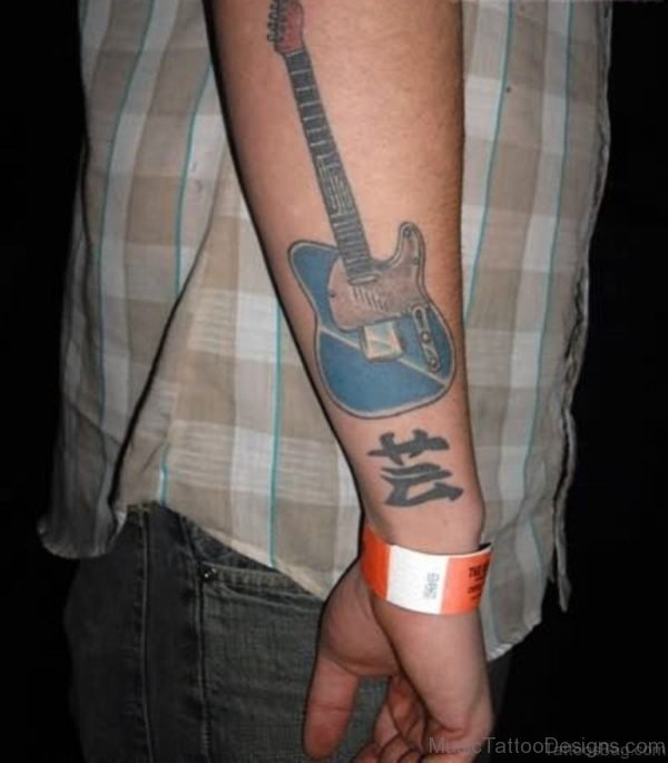 Blue Guitar Tattoo