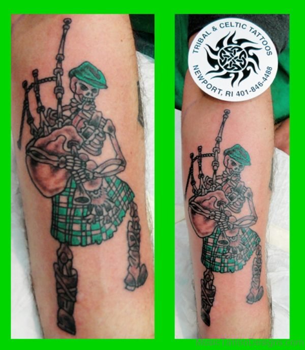 Celtic Bagpipes Tattoo