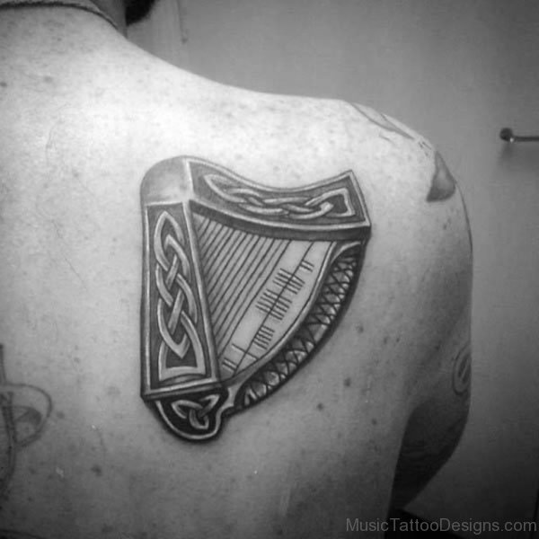 Classic Harp Tattoo