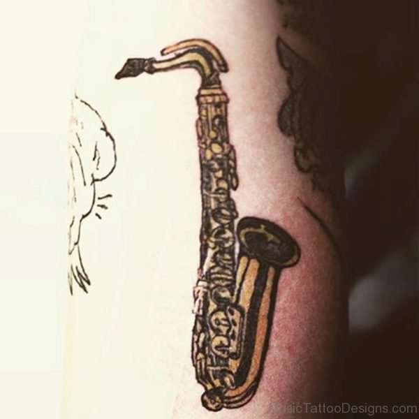 Classy Saxophone Tattoo Design