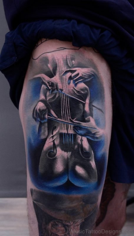 Classy Violin Tattoo