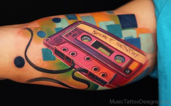 Colored Cassette Tattoo