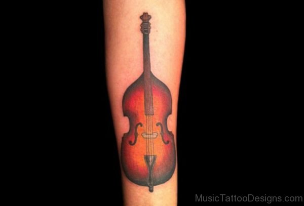 Colored Cello Tattoo