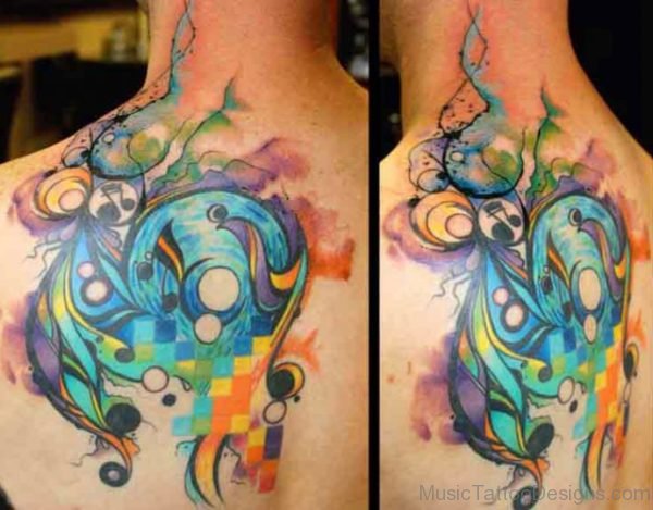 Colorful Music Tattoo