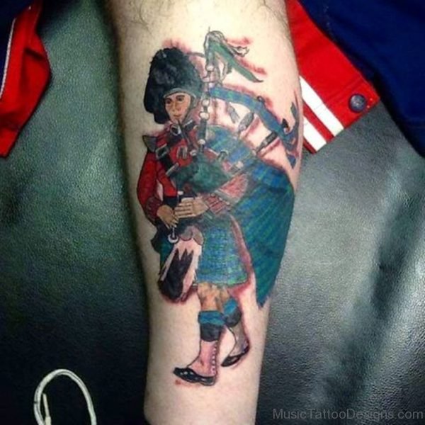 Cool Bagpipes Tattoo Image