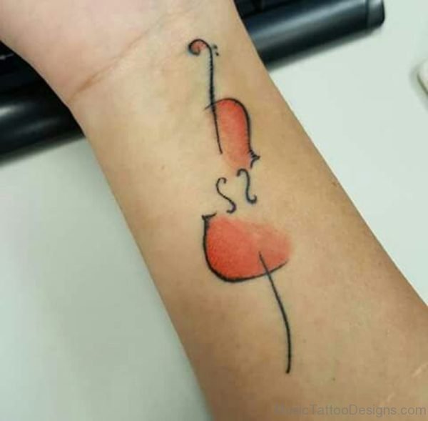 Cool Cello Tattoo