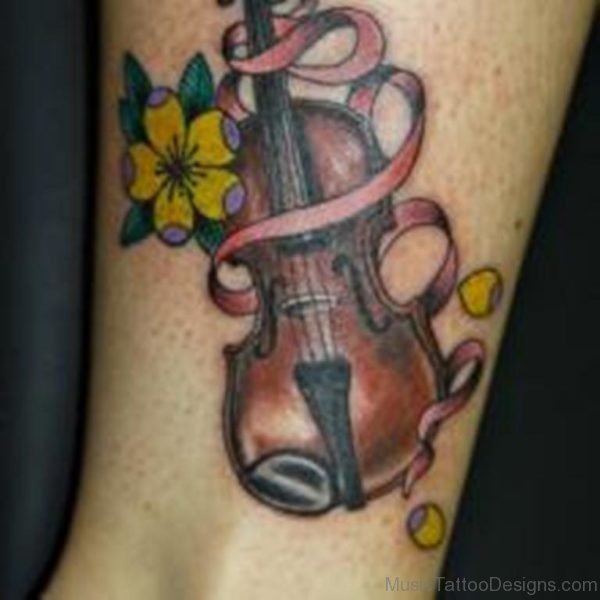 Cute Violin Tattoo