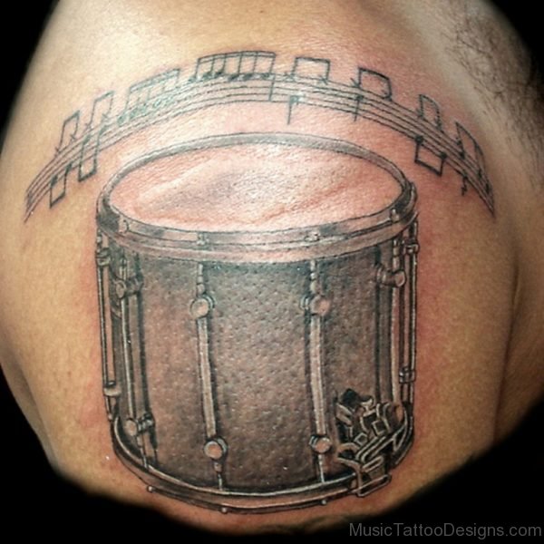 Drums Shoulder Tattoo