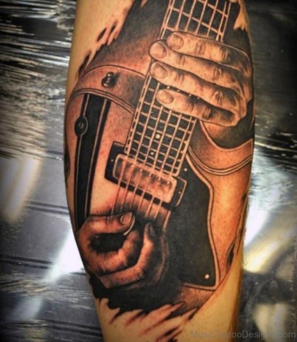 Elegant Guitar Tattoo