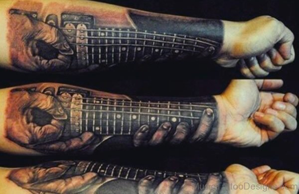 Excellent Guitar Tattoo