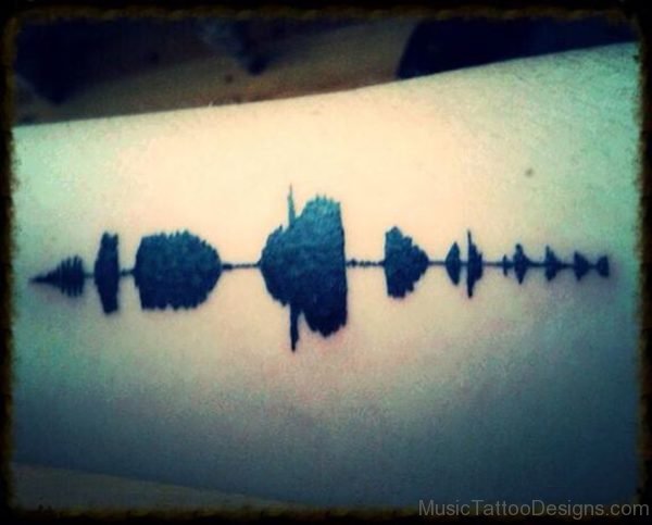 Excellent Music Wave Tattoo