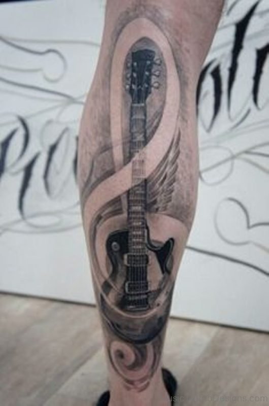 Fabulous Guitar Tattoo 