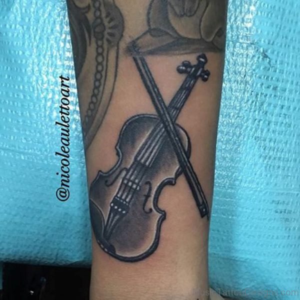 Good Looking Violin Tattoo
