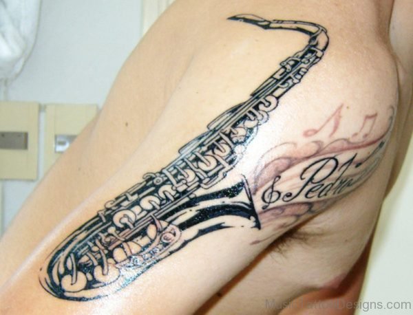 Good Saxophone Tattoo Design