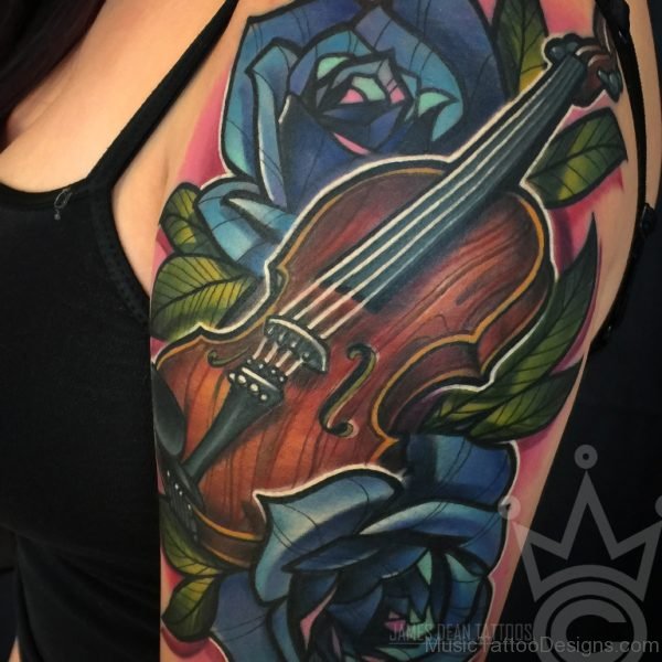 Gorgeous Violin Tattoo