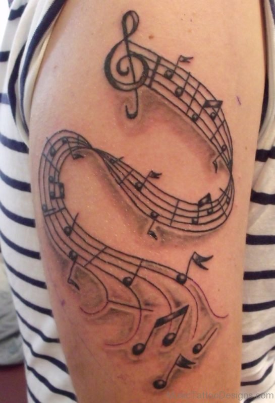 Graceful Music Tattoo