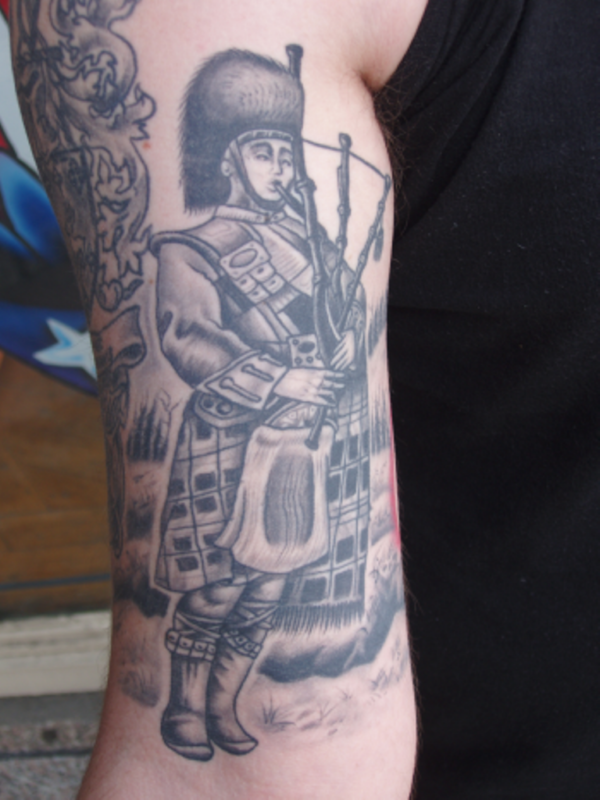 Great Bagpipes Tattoo
