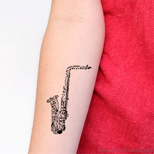 Great Saxophone Tattoo