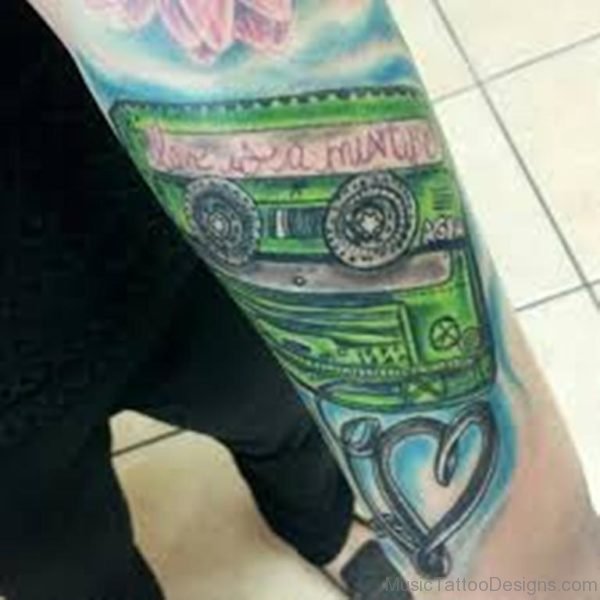 Green Cassette Tattoo