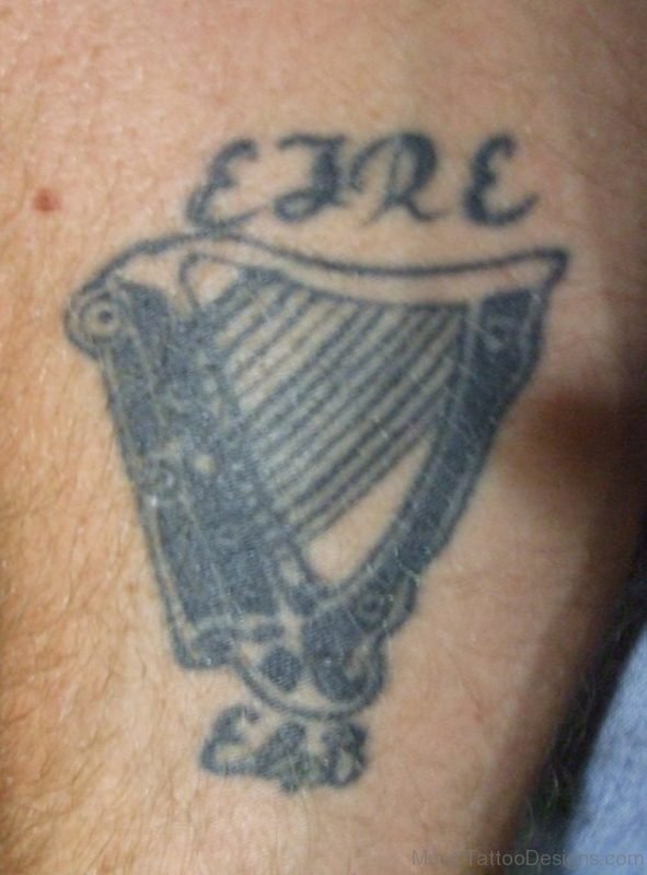 Grey Harp Tattoo