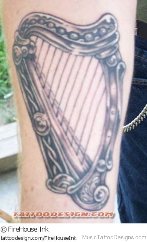 Harp Tattoo Image