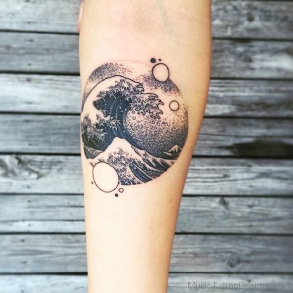 Hokusai Wave Tattoo