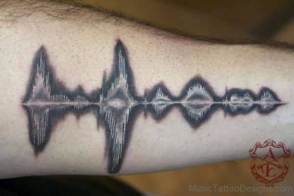 Impressive Music Wave Tattoo