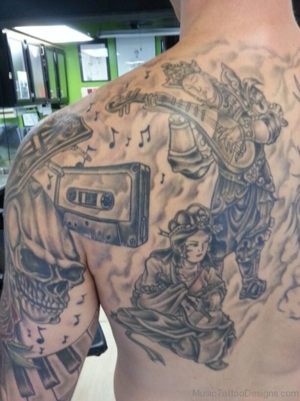 King And Cassette Tattoo