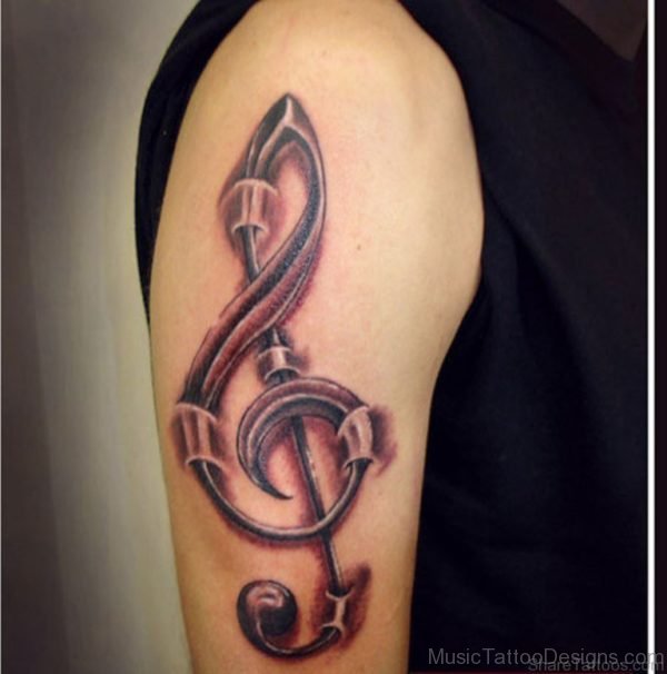 Lovely Music Tattoo Design