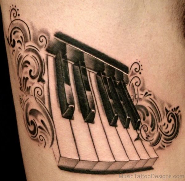 Lovely Piano Tattoo