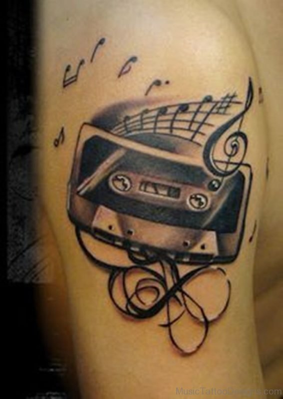 Music Cassette Tattoo