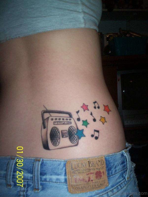 Music Player And Music Note Tattoo