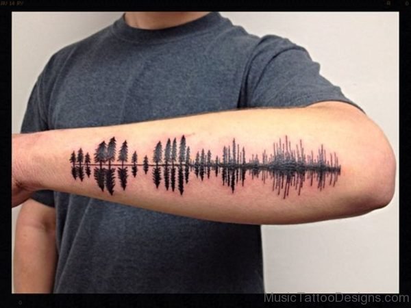 Music Wave Tattoo For Arm