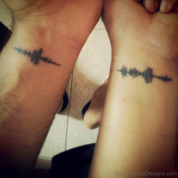 Music Wave Tattoo On Wrists