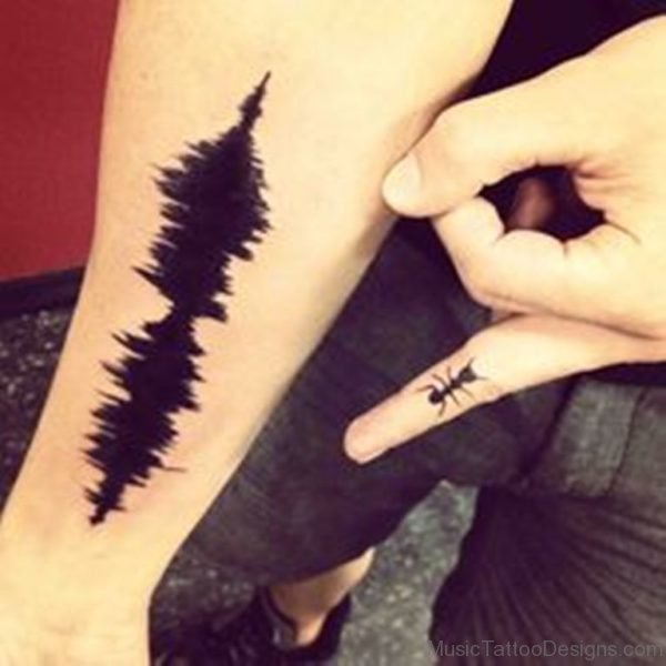 NIce Music Wave Tattoo Design