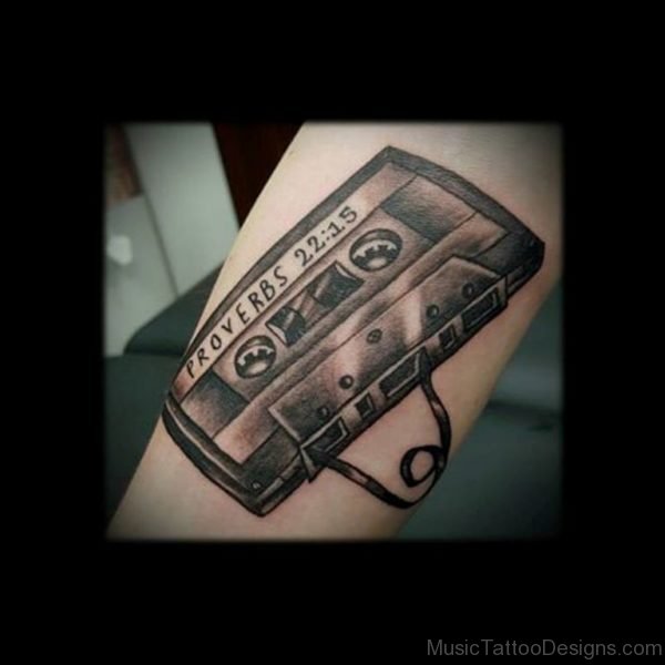 Nice Cassette Tattoo Design