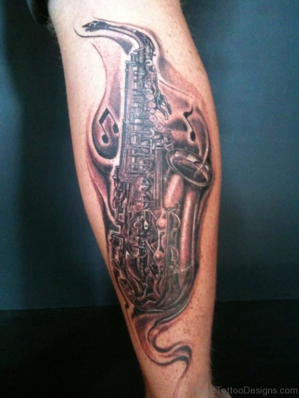 Nice Saxophone Tattoo