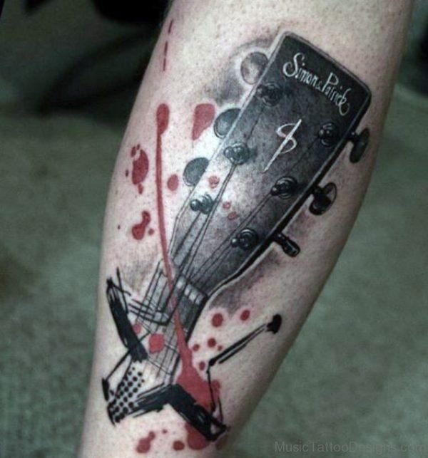 Outstanding Guitar Tattoo