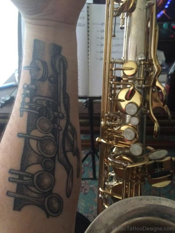 Perfect Saxophone Tattoo