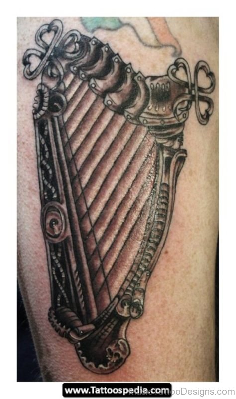 Ravishing Harp Tattoo