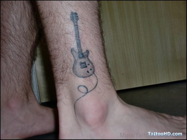 Realistic Guitar Tattoo