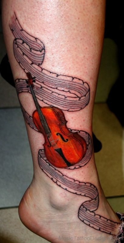 Red Cello Tattoo