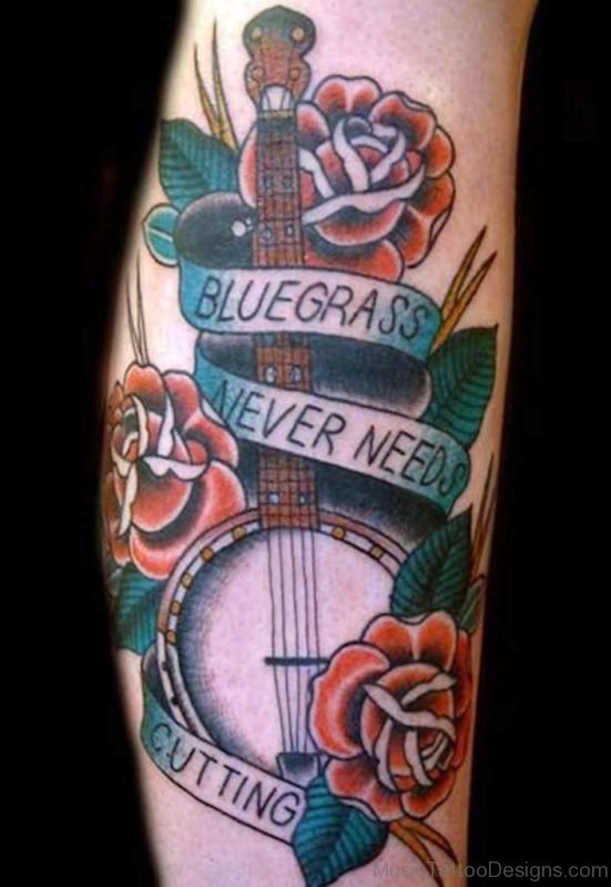 Rose And Bagpipes Tattoo