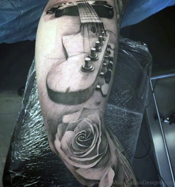 Rose And Guitar Tattoo