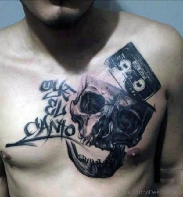 Skull And Cassette Tattoo