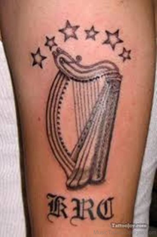 Star and Harp Tattoo