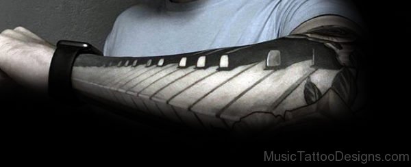 Stylish Piano Tattoo