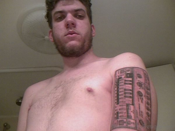 Synthesizer Tattoo On Bicep